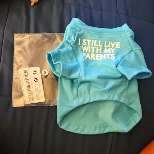 NIP Dog turquoise T shirt sz S